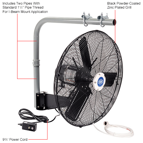 Fans Ceiling & Beam Fans Global Industrial™ 24" Industrial IBeam