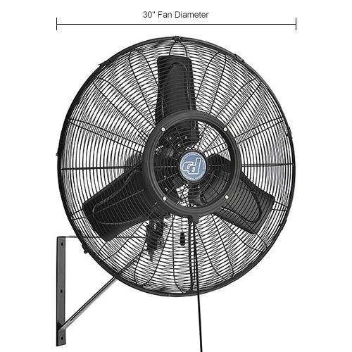 CD&#174; 30" Wall Mounted Misting Fan, Outdoor Rated, Oscillating, 7204 CFM, 1/7 HP