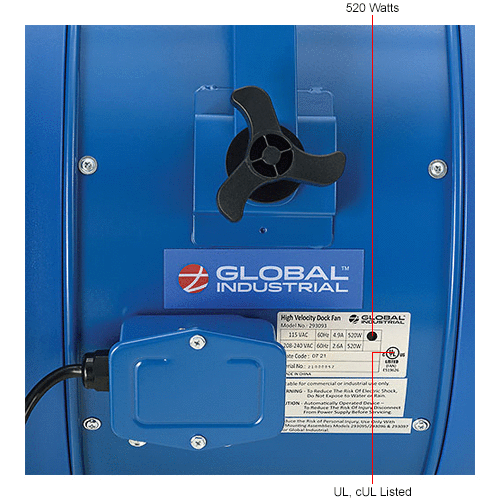 Global Industrial&#153; 18" High Velocity Fan, Wall and Column Mount, 115V
