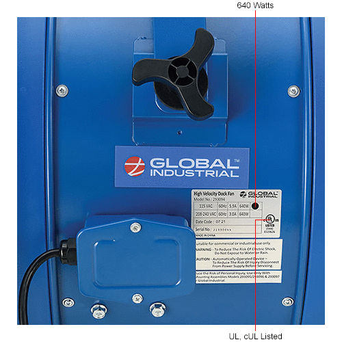 Global Industrial&#153; 22" High Velocity Fan, Wall and Column Mount, 115V