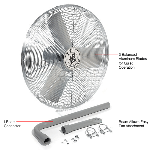 Fans Ceiling & Beam Fans TPI IHP30I, 30 Inch Beam Mount Fan Non
