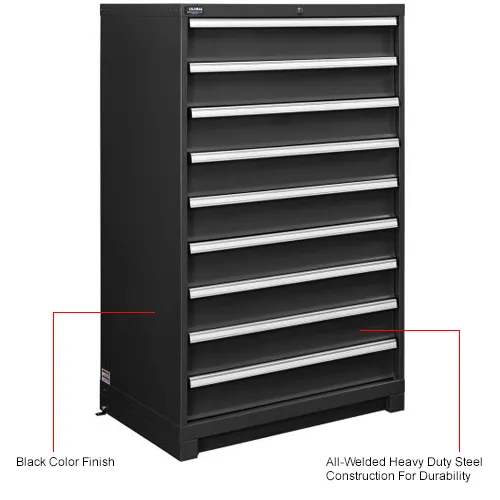 Global Industrial™ Modular Drawer Cabinet, 9 Drawers, w/Lock, 36
