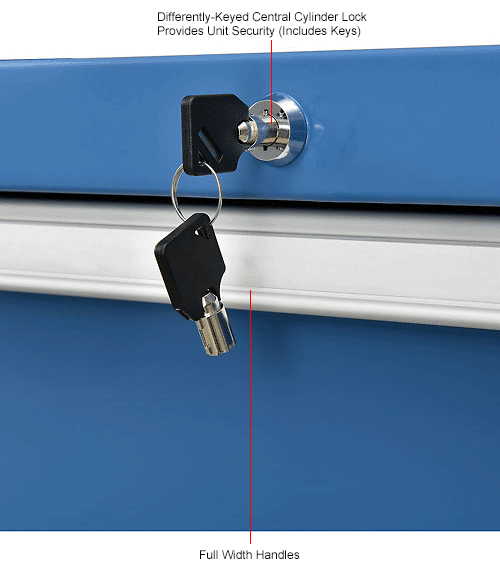 Global Industrial™ Modular Drawer 9 Drawers, w/Lock, 36"W x 24