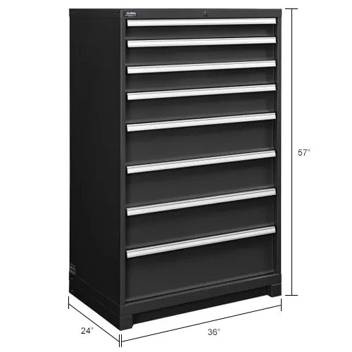 Global Industrial™ Modular Drawer Cabinet, 8 Drawers, w/Lock, 36