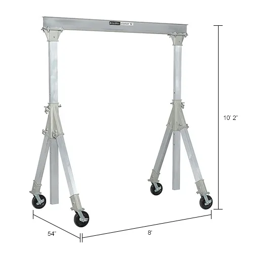 Global Industrial ™ Adjustable Height Aluminum Gantry Crane Global Industrial ™ Adjustable Height Aluminum Gantry Crane