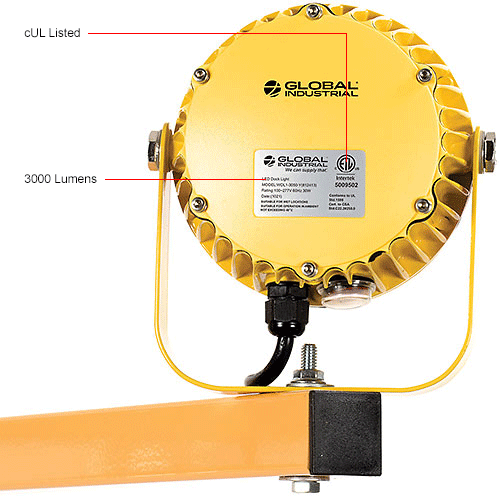Global Industrial™ LED Dock Light w/ 90" Arm, 30W, 3000 Lumens, 5000K