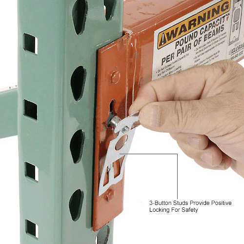 Global Industrial™ Teardrop Pallet Rack Starter, 48"W x 24"D x 96"H