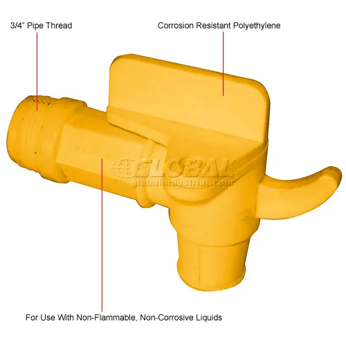 Grifo de tambor de plástico de polietilenoGrifo de tambor de plástico de polietileno  