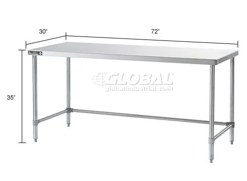 Aero Manufacturing 304 Stainless Steel Table, 72 x 30