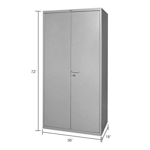 Global™ Heavy Duty Steel Storage Cabinet - 16 Gauge Steel All-Welded Gray - 36"W x 24"D x 72"H
																			