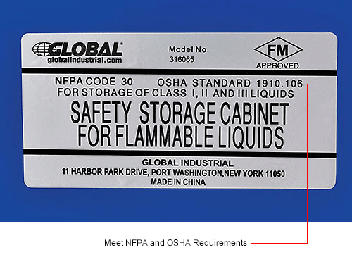 Global&#8482; Acid Corrosive Cabinet - 24 Gallon - Manual Close 43"W x 12"D x 44"H