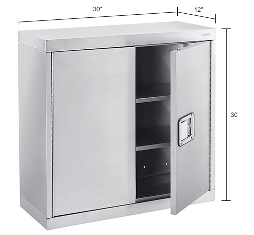 Global Industrial Stainless Steel 430 Wall Cabinet 30 