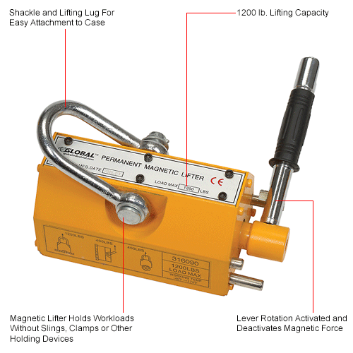 Global Industrial™ Lifting 1200lb. Capacity 316090