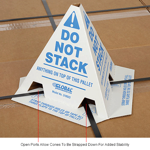 Global Industrial&#153; "Do Not Stack" Pallet Cones - English - Pkg Qty 50