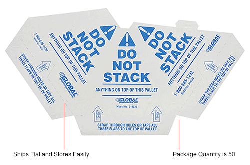 Global Industrial&#153; "Do Not Stack" Pallet Cones - English - Pkg Qty 50