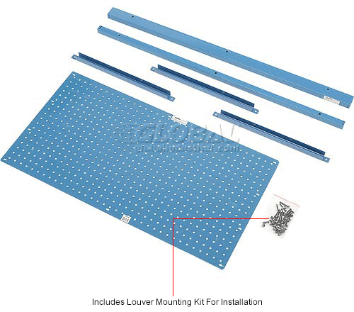 Mounting Kit with 36"W Pegboard for 48"W Workbench - Blue