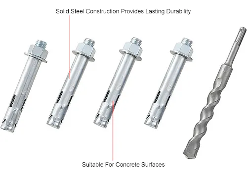 Global Industrial™ Set Of 4 Sleeve Anchors (3/4