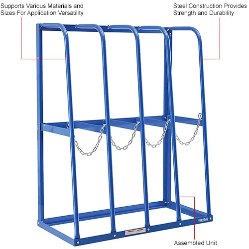 Global Industrial™ Vertical Bar Storage Rack, 4 Bays, 48