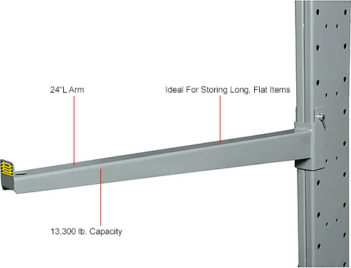 Global Industrial™ Single Sided Heavy Duty Cantilever Add-On Rack, 72 ...