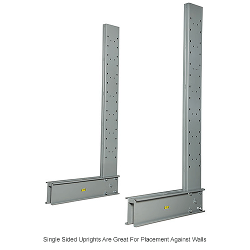 Global Industrial&#8482; Cantilever Rack Single Sided Starter Medium Duty 48"W x 33"D x 6'H With Lip