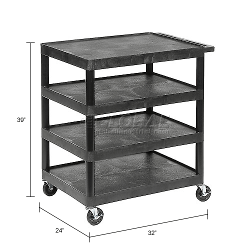Trucks Carts Shelf Luxor 174 Bc40 Black Plastic Have A Question About This Product