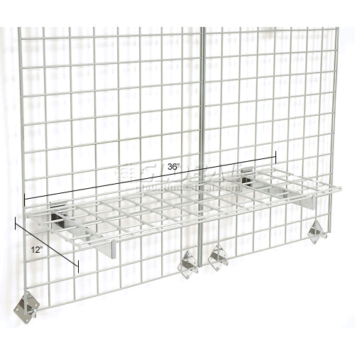 36 X12 Wire Shelves With Brackets, Grid Wire Shelving