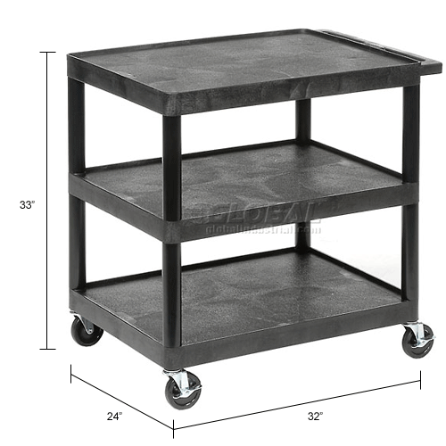 Trucks Carts Shelf Luxor 174 He33 Black Plastic Have A Question About This Product