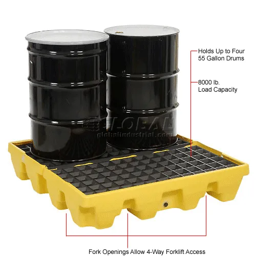 Eagle 1645 4 Drum Low Profile Spill Containment Pallet