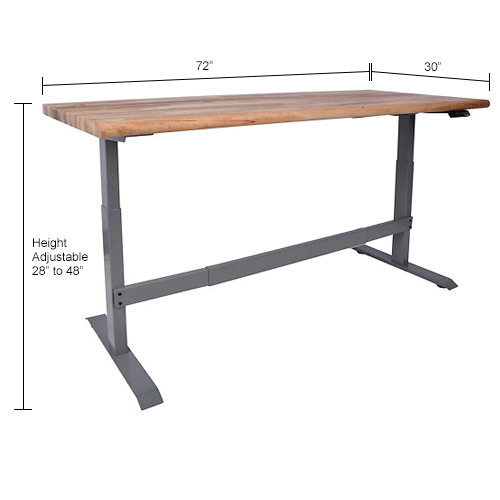 WORKPRO Adjustable Work Table, Wooden Top Workbench With