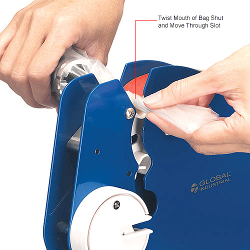 Global Industrial™ Heavy Duty Bag Taper w/Trimmer For 3/4"W Tape
