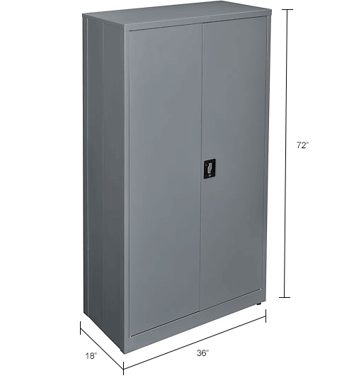 Global™ Folding Steel Storage Cabinet 36 W x 18 D x 72 H Gray
																			