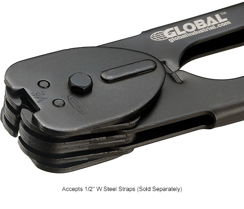 Global Industrial&#153; Crimper For Steel Strapping 1/2" W x .023" Thickness