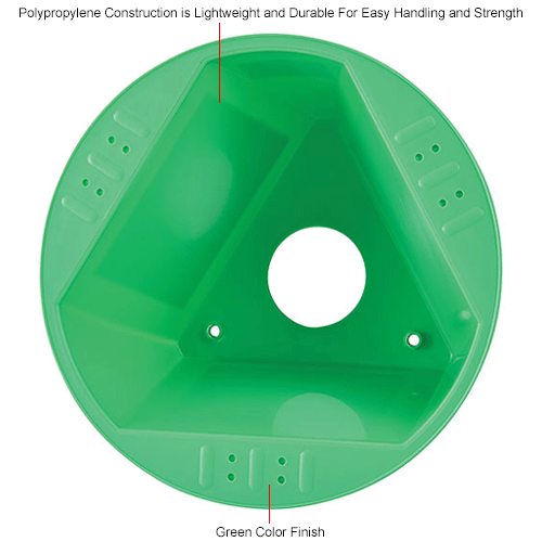 Global Industrial™ Inventory Control Cone W/ Dry Erase Decals, Green