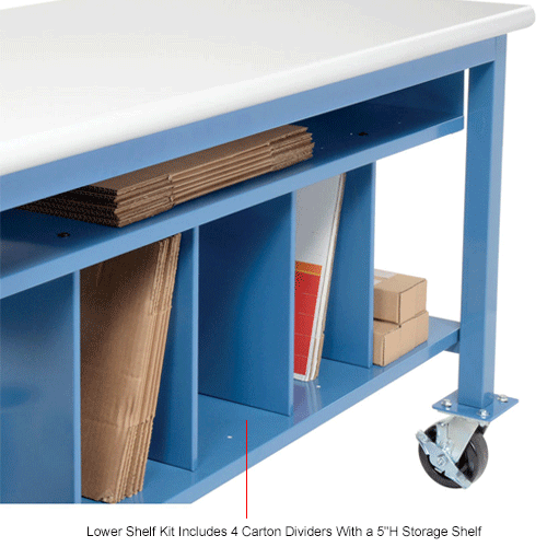 Global Industrial™ Complete Mobile Packing Workbench, Laminate Safety ...