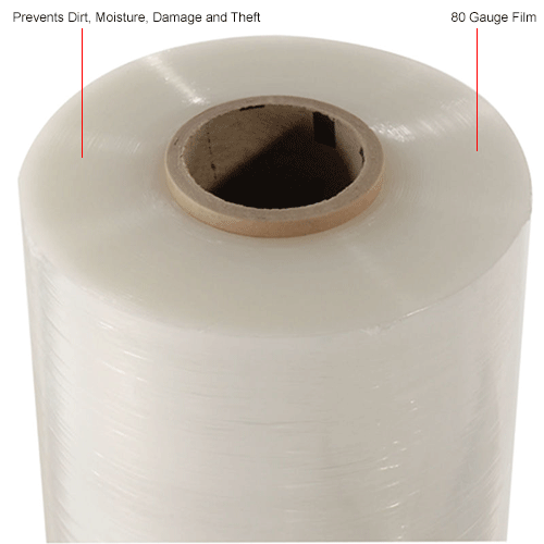 Global Industrial™ Machine Length Stretch Wrap Film, 80 Gauge, Cast, 20