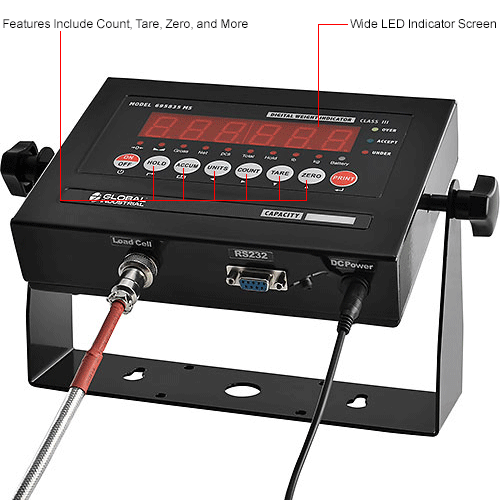 Global Industrial™ NTEP Pallet Scale With LED Indicator, 3'x3', 2,500