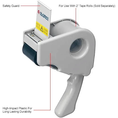 Global Industrial™ Ergonomic Handheld Tape Dispenser, 2W