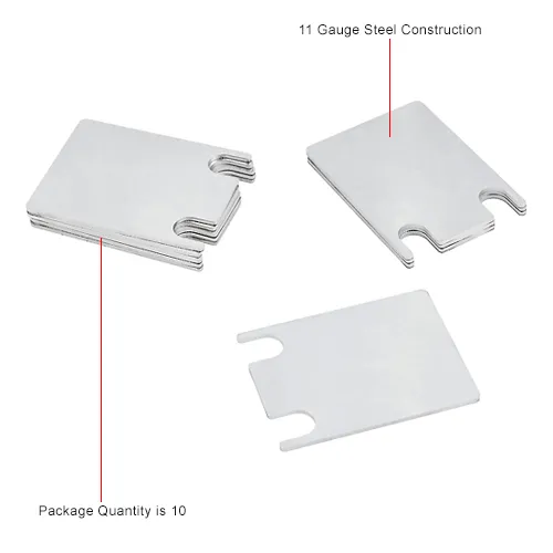 【島】サイズ28 Global Industrial™ Pallet Rack Shims, 4-1/4