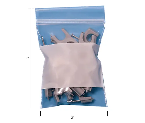 1000 Zipper Block Bags Resealable Plastic Baggies 2 x 2