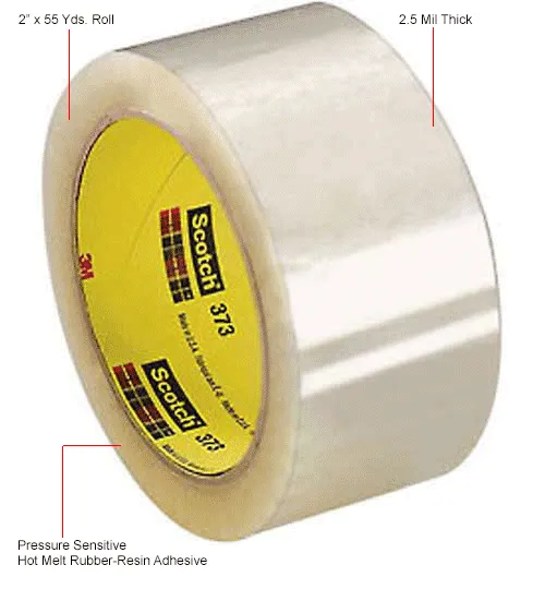 Scotch 3M 355 Carton Sealing Tape 3.5 Mil 3 x 55 yds. Clear 24/Case  T905355, 1 - Fry's Food Stores