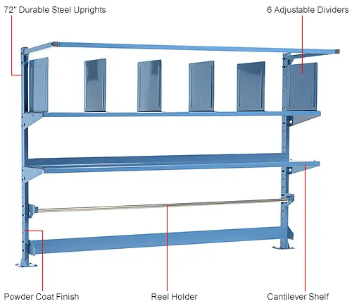 Global Industrial™ Upright Kit For Packing Workbench, 72