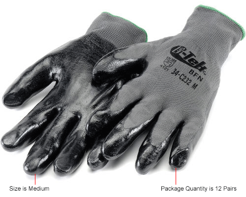 PIP&#174; G-Tek&#174; GP&#153; Nitrile Coated Nylon Grip Gloves, Medium, 12 Pairs