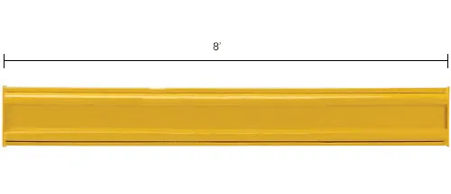 Global Industrial™ Protective Steel Guard Rail, 8'L, Yellow