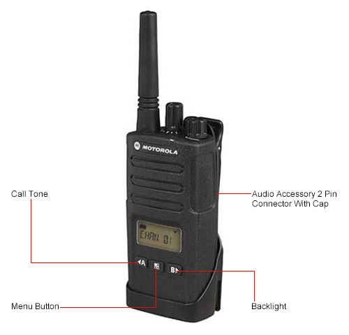 Motorola RMU2080D RM Series 2 Way Radio 8 Channel 2 Watt With Display
																			