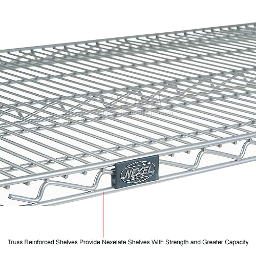 Nexel&#174; Chrome Wire Linen Cart with Nylon Cover, 4 Shelves, 48"L x 24"W x 80"H