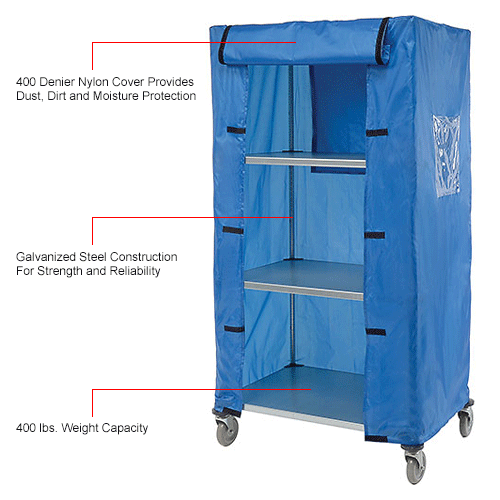 Medical & Maintenance Carts MedicalSupply Carts Nexel® Galvanized Steel Linen Cart with