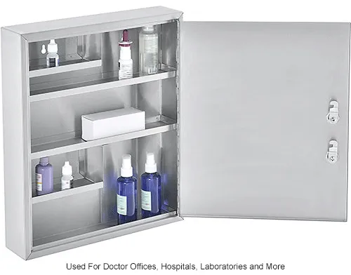 Global Industrial™ Stainless Steel Medical Cabinet W/Double Key