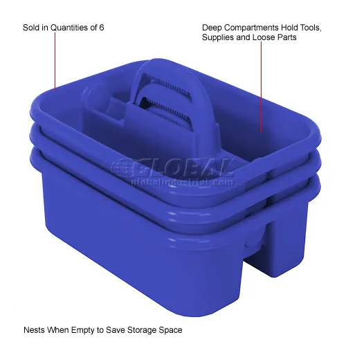 Quantum Plastic Tool Caddy TC-500BL - Pkg Qty 6