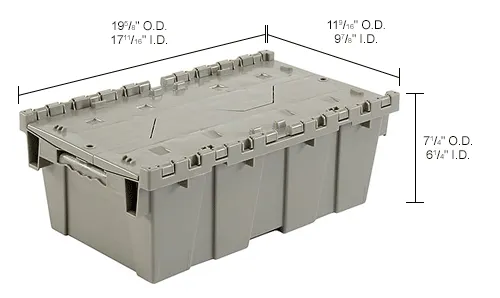 Global Industrial™ Plastic Attached Lid Shipping & Storage