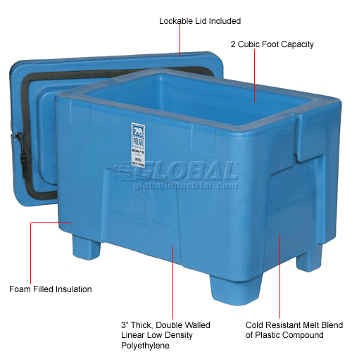Polar Chest Dry Ice Storage Container with Lid PB02 29"L x 20"W x 23"H